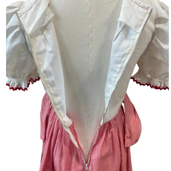 VTG 60s Dress Handmade Cottage Prairie Peasant Square Dance Western Girl’s SZ 6 - Picture 9 of 16